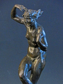 "Nude Dancer, " Rare Art Deco Bronze Sculpture of Nude Female by Max Kalish