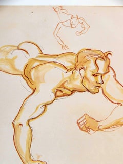 „ „Study for Icarus“, Zeichnung von Emlen Etting, 1940er Jahre