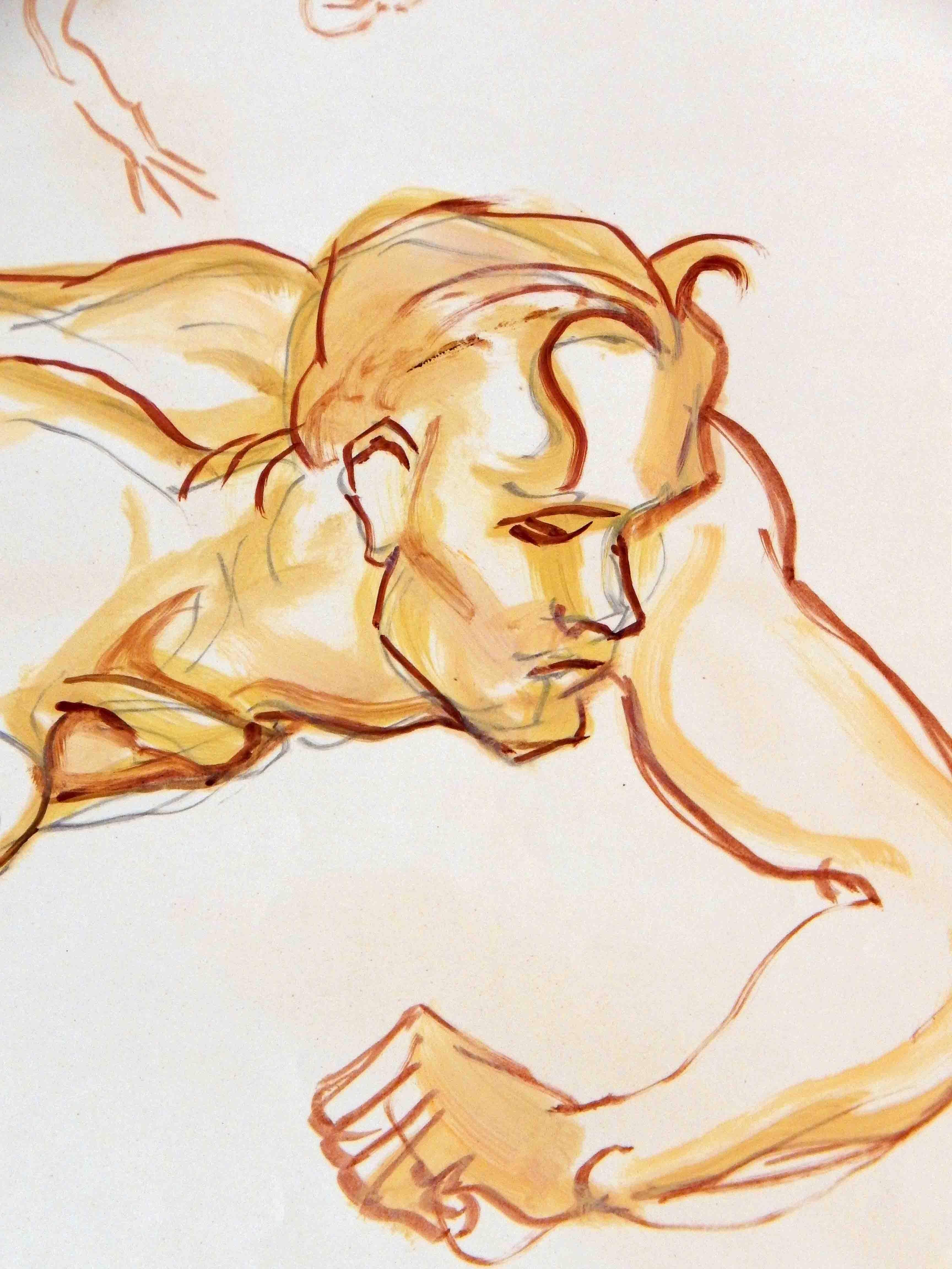 „ „Study for Icarus“, Zeichnung von Emlen Etting, 1940er Jahre (Moderne der Mitte des Jahrhunderts) im Angebot