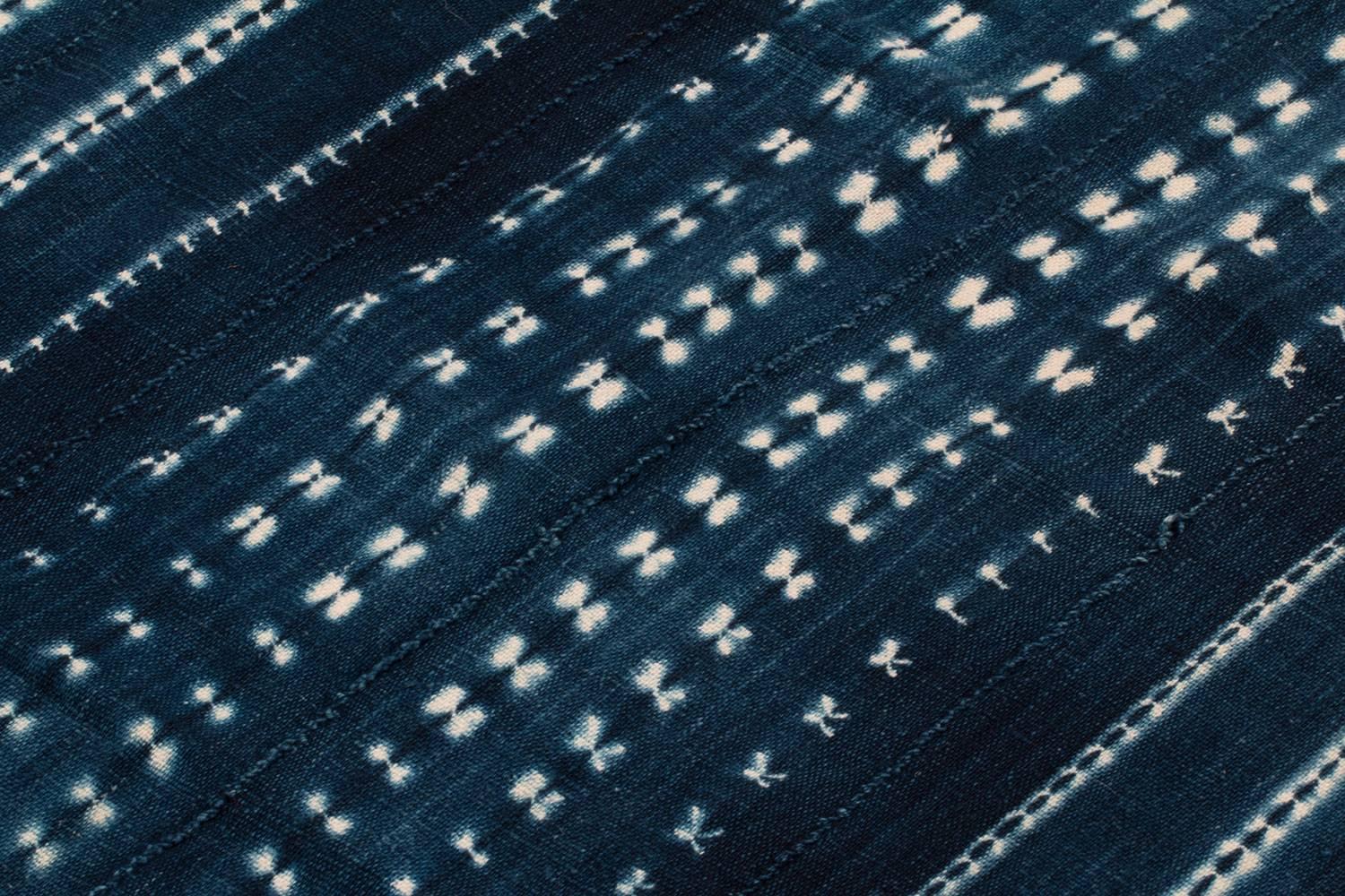 Tribal Vintage West African Indigo Wrap Textile 