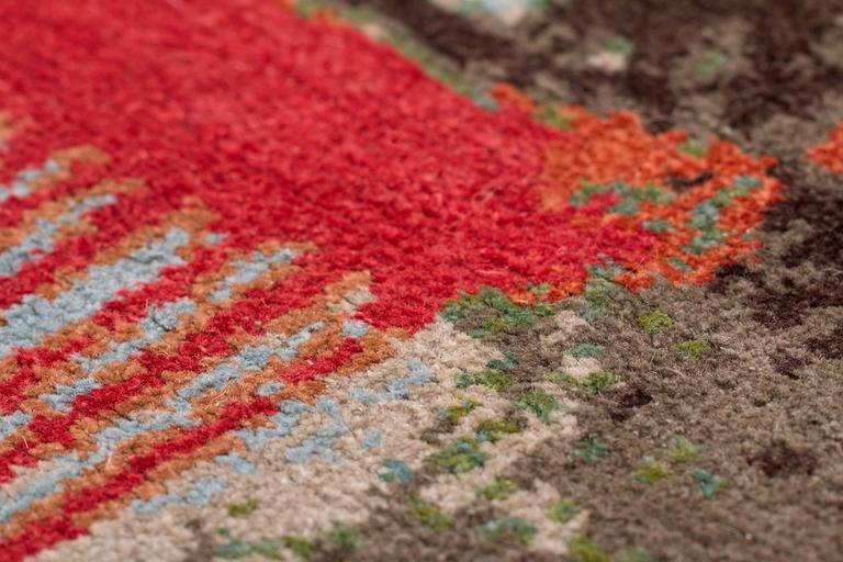 Street Art Wool And Silk Blend Rug by CARINI 5x7 For Sale at 1stdibs