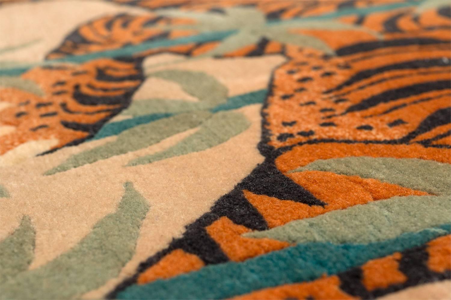 Hand-Woven Tibetan Tiger Rug