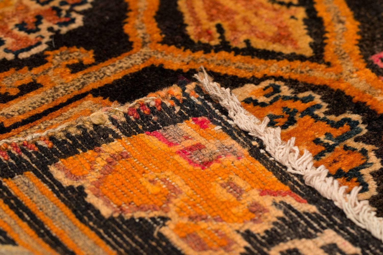 Wool Antique Tibetan Art Deco Rug