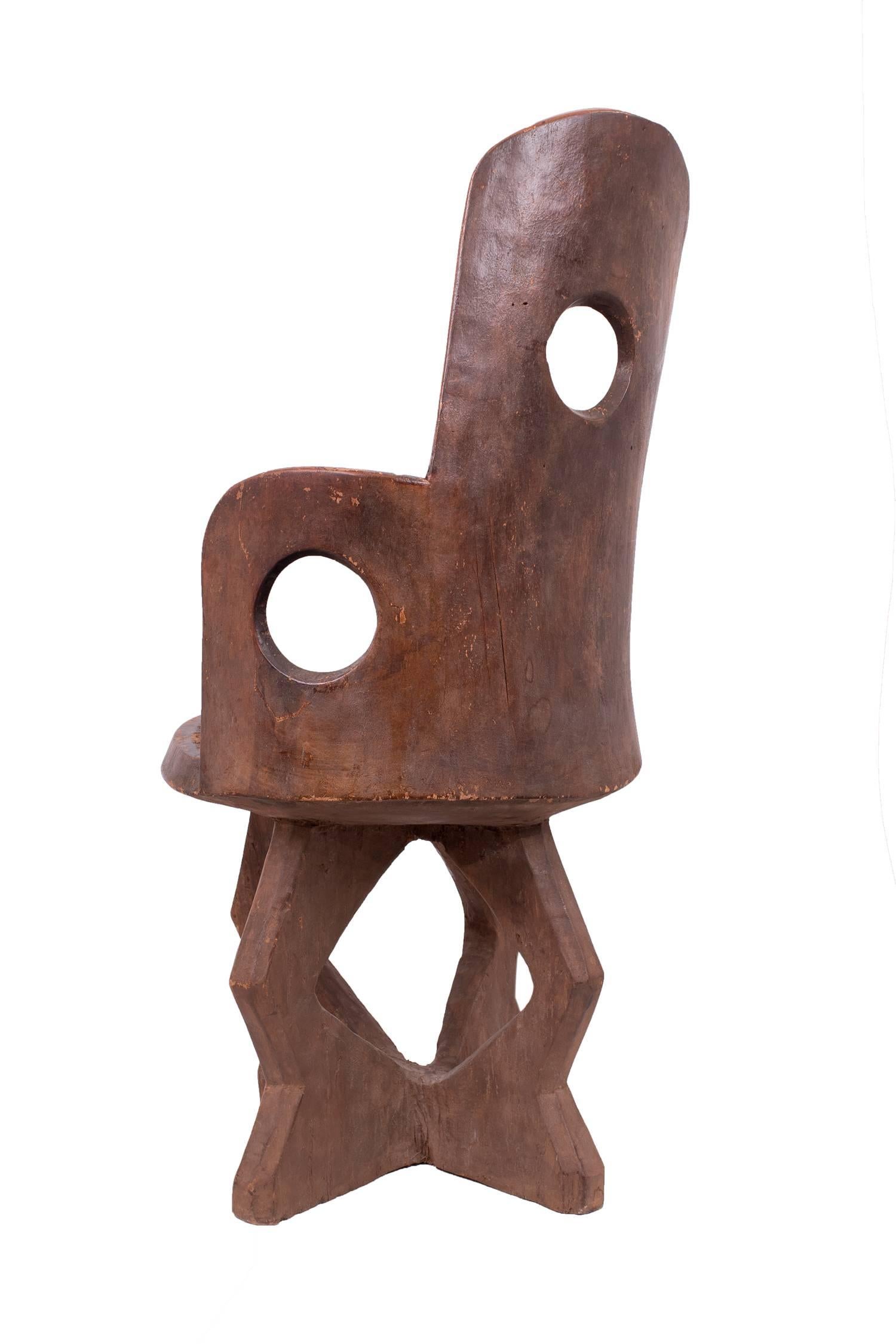 Carved Ethiopian Chair