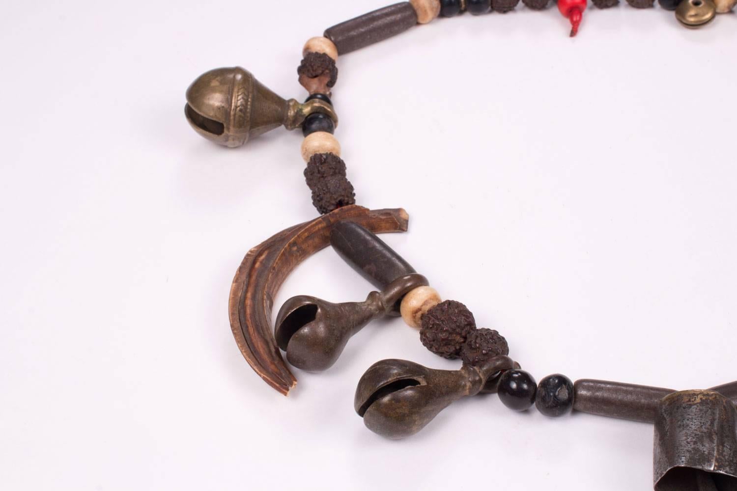 Primitive Tribal Necklace from Nepal In Good Condition In New York, NY