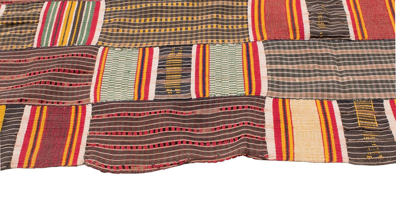 Antique Ewe Man’s Wrap from Ghana, West Africa In Good Condition In New York, NY