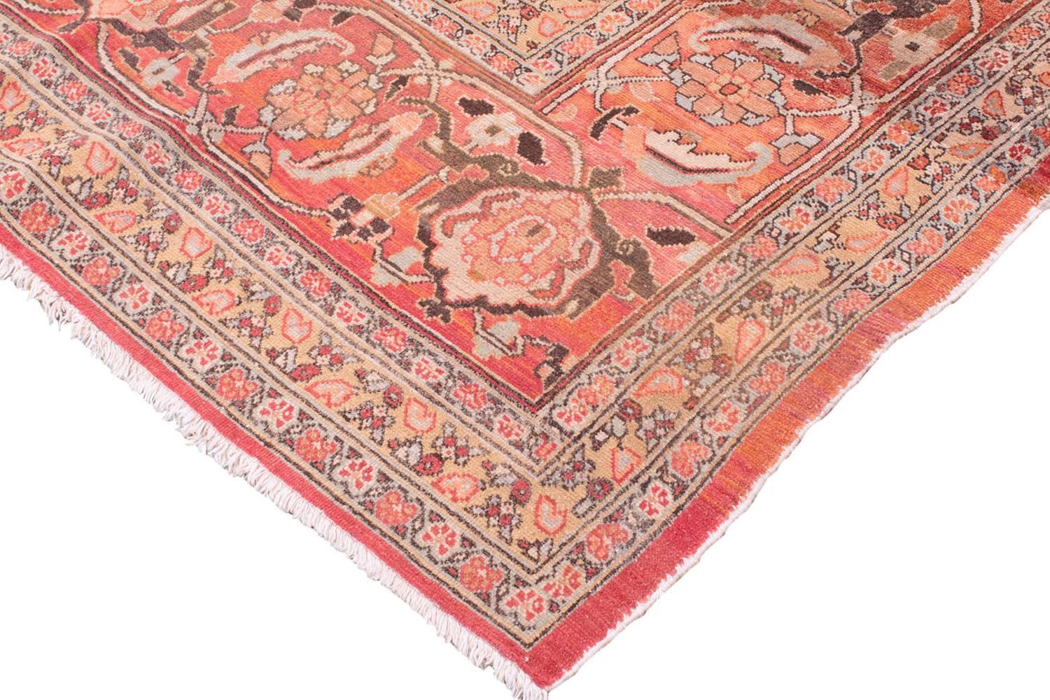 Traumhafter antiker Täbris-Perserteppich 11x15 (Tabriz) im Angebot