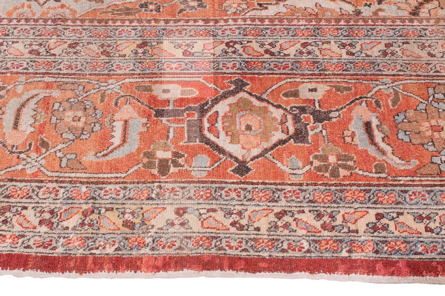 Hand-Woven A Dreamy Antique Tabriz Persian Rug 11x15 For Sale