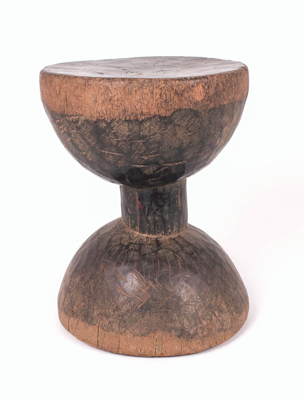 Tribal Three Very Old Sculptural Ethiopian Stools