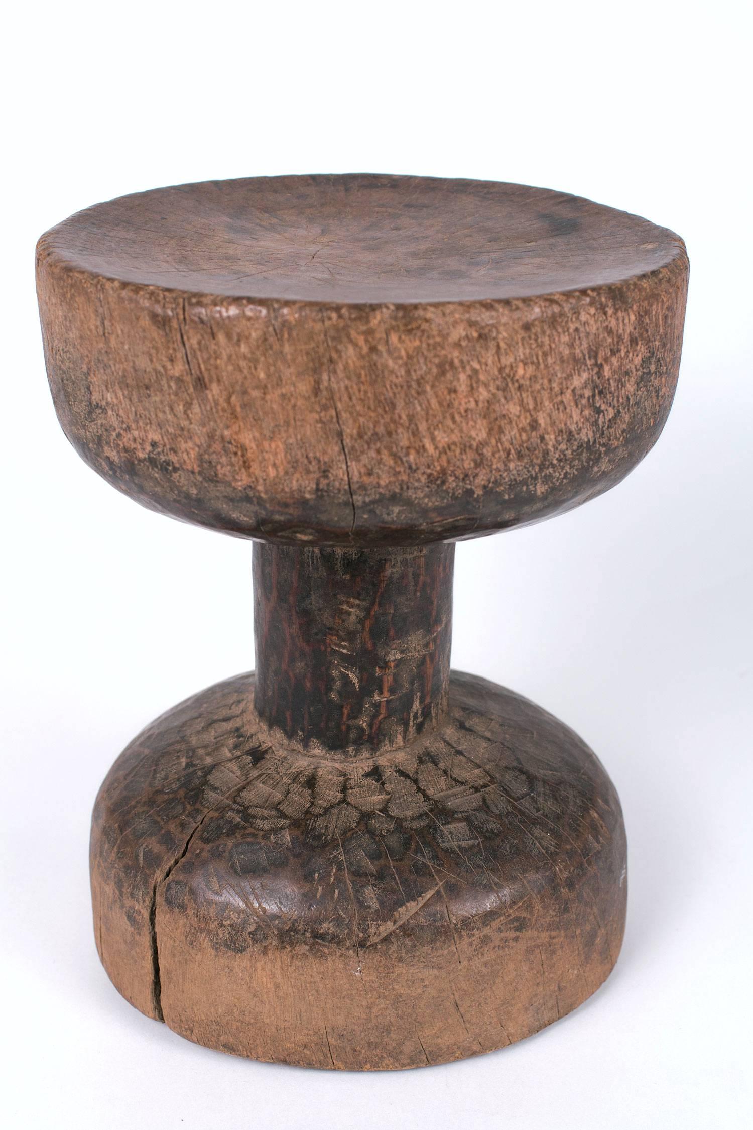 20th Century Three Very Old Sculptural Ethiopian Stools