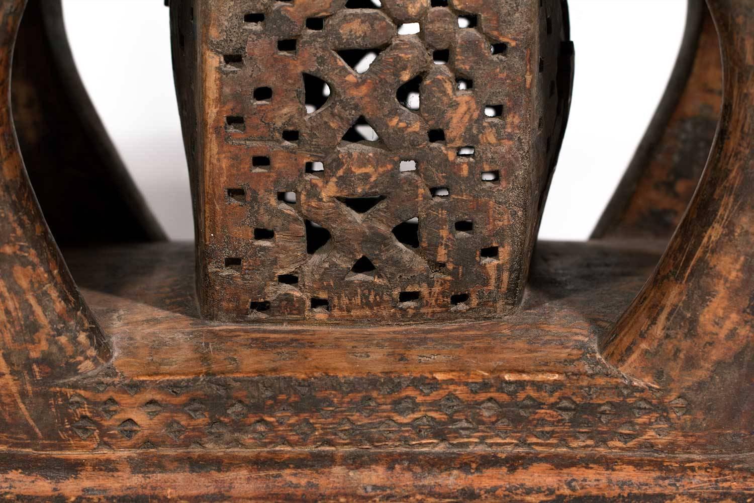 Hand-Carved Vintage Ashanti African Stool