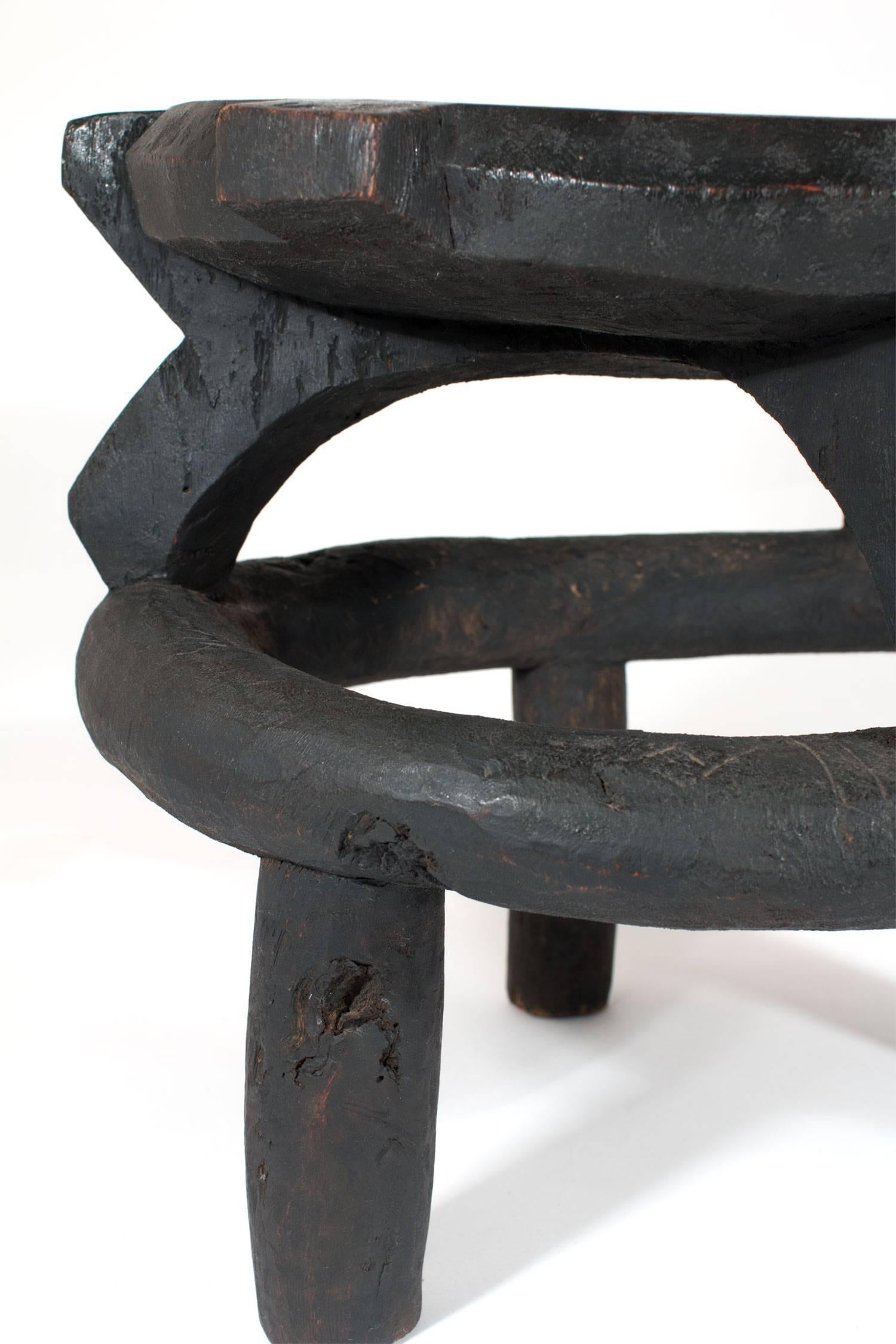 Wood Tribal Stool-Chair West Africa For Sale