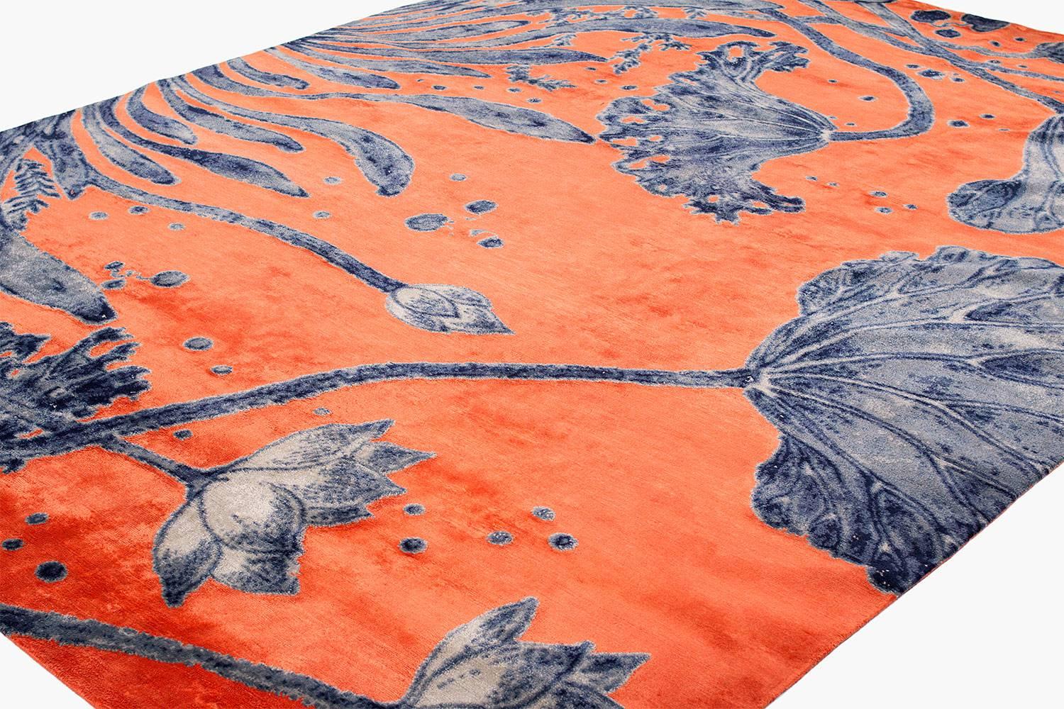 Water flowers is a part of our beauty of Life exhibition in collaboration with the Japanese ceramic artist Yuki Hayama. Water flowers is one of four carpet designs made especially for this collection, each piece handwoven by skilled artisans in