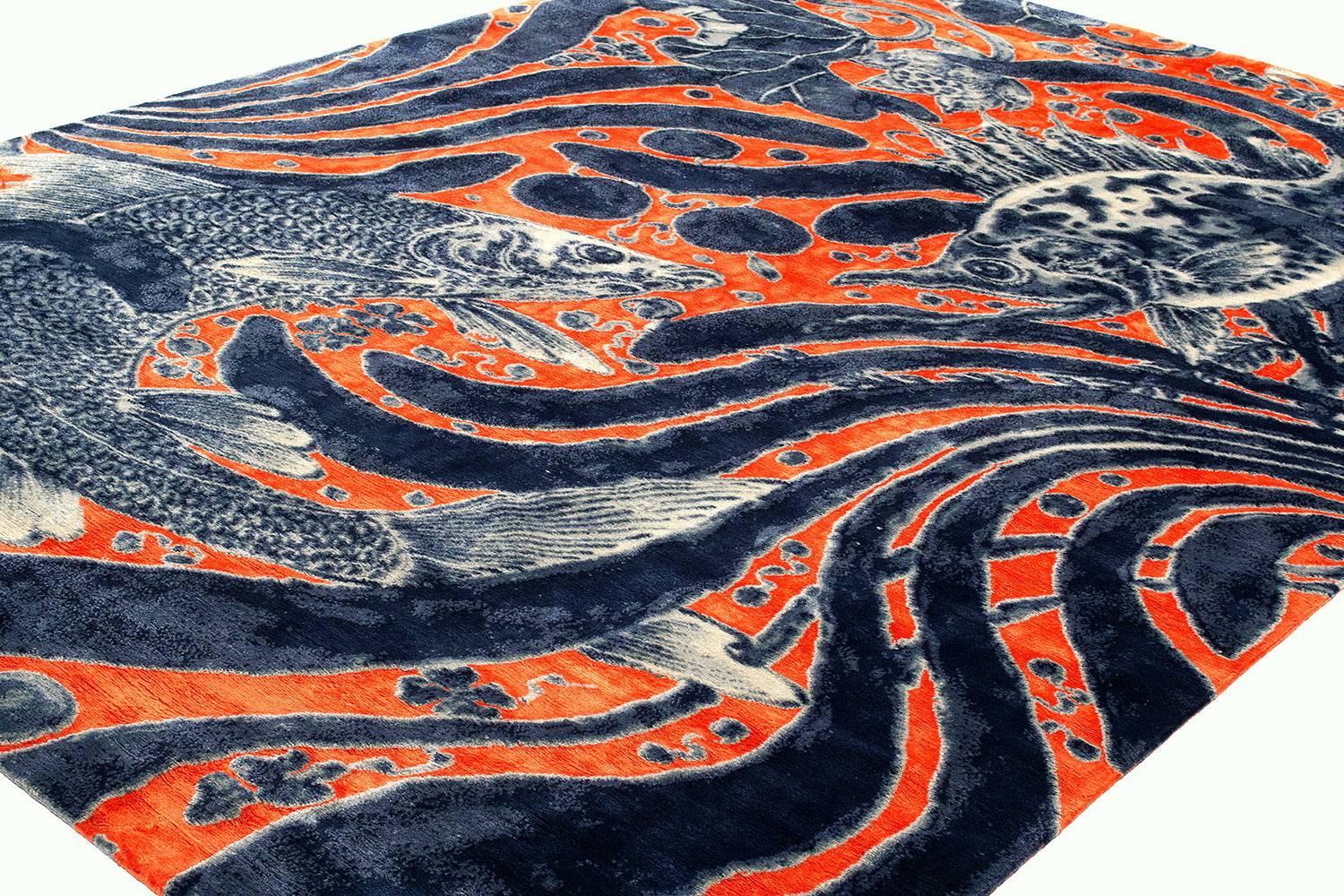 Aquatic Life is a part of our Beauty of Life exhibition in collaboration with the Japanese ceramic artist Yuki Hayama. Aquatic Life is one of four carpet designs made especially for this collection - each piece handwoven by skilled artisans in