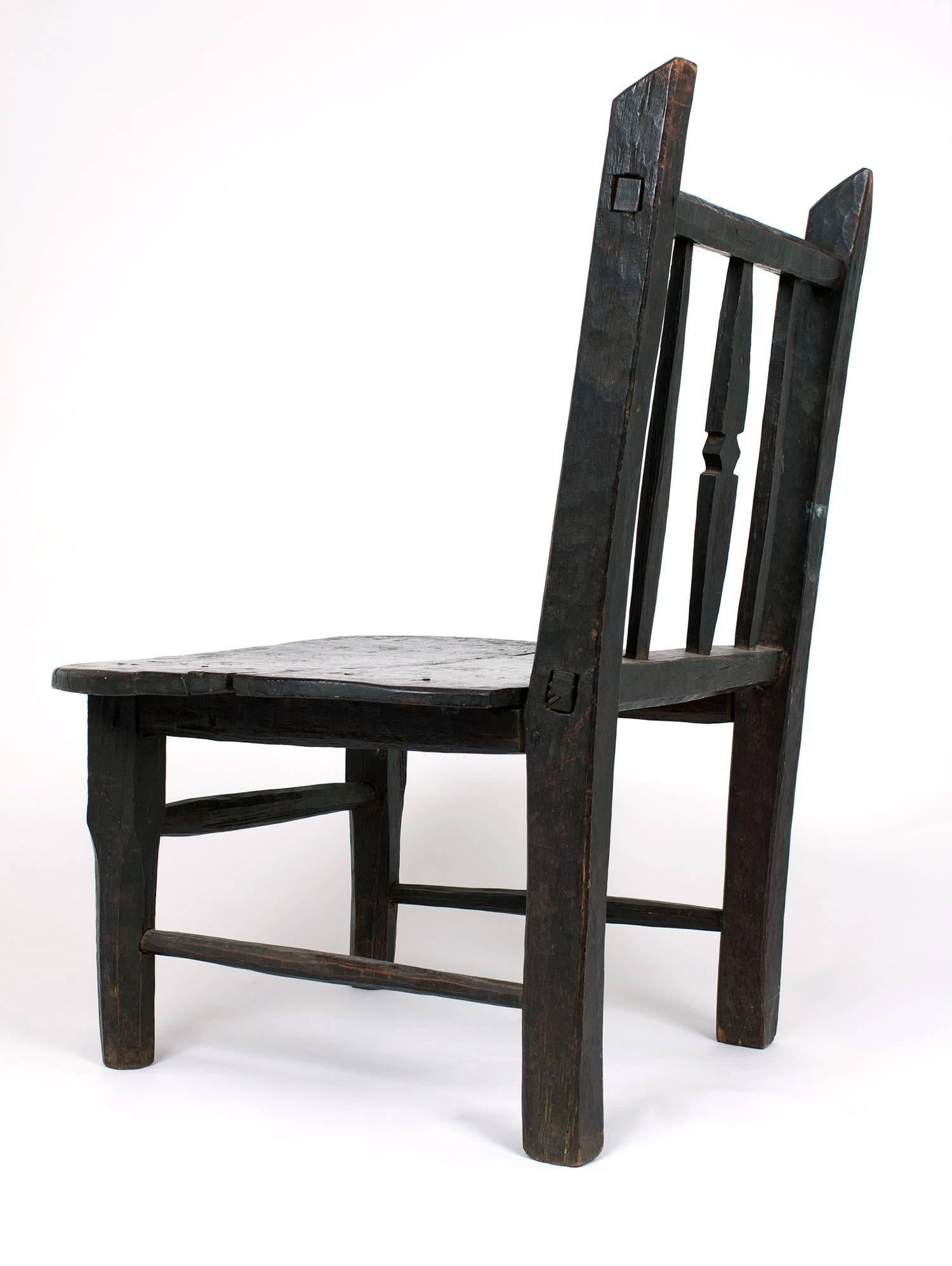 Tribal Mid-20th Century Wood West African Chair