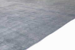 Aquamarine Blue Silk Rug by Joseph Carini 14x21.6