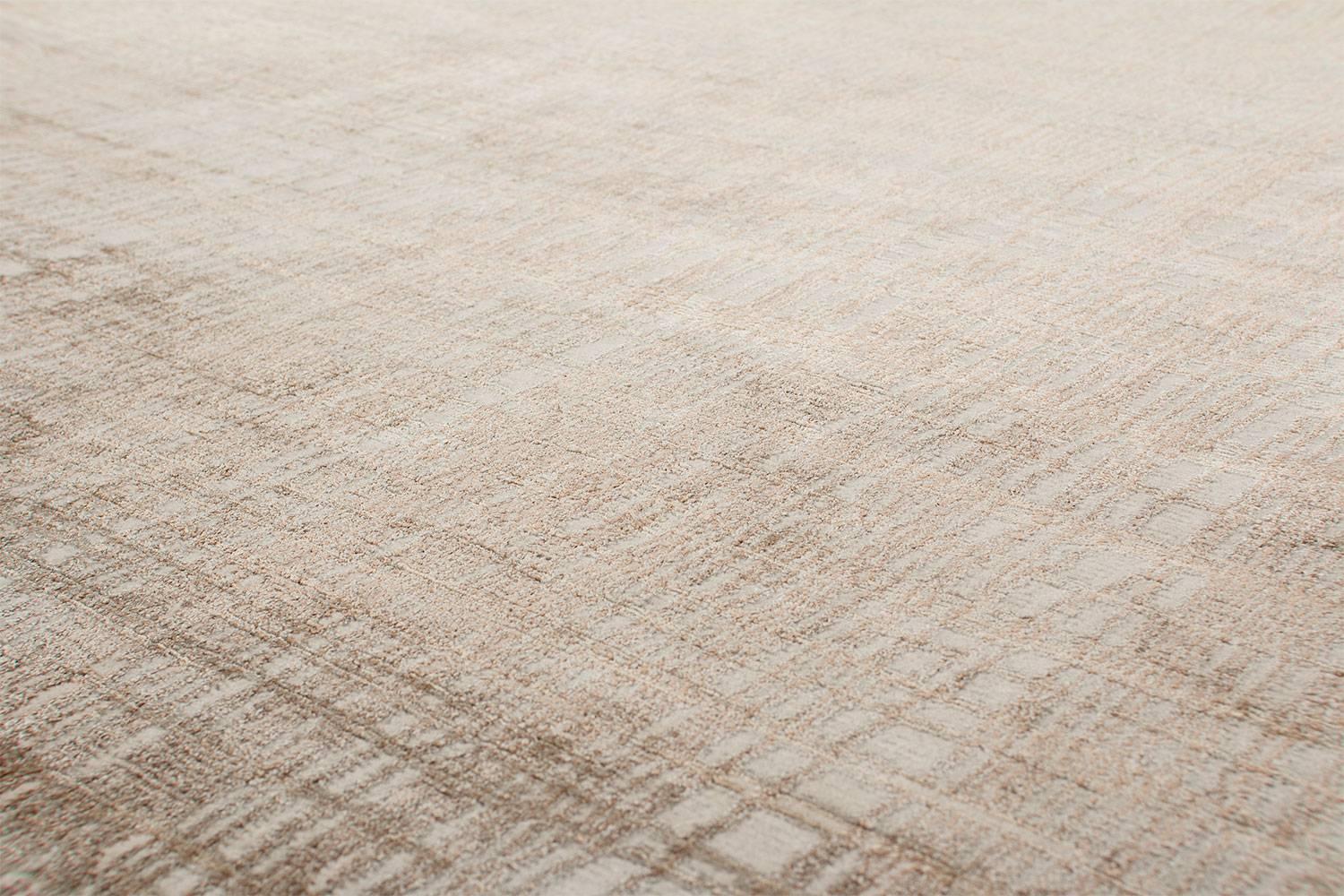 Organic Modern Contemporary Wool And Silk Area Carpet by Joseph Carini 6x9
