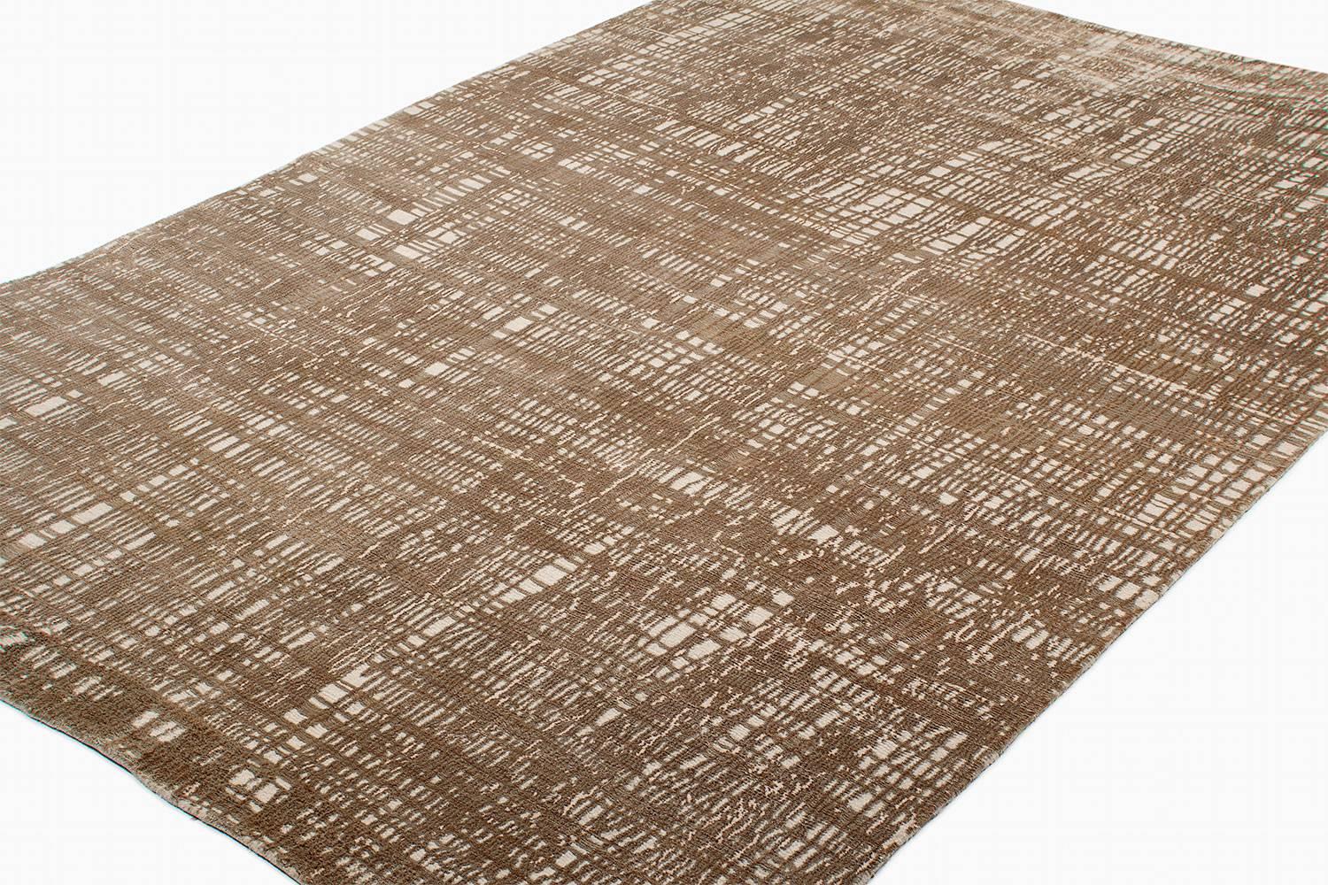 Contemporary Wool And Silk Area Carpet by Joseph Carini 6x9 In Excellent Condition In New York, NY