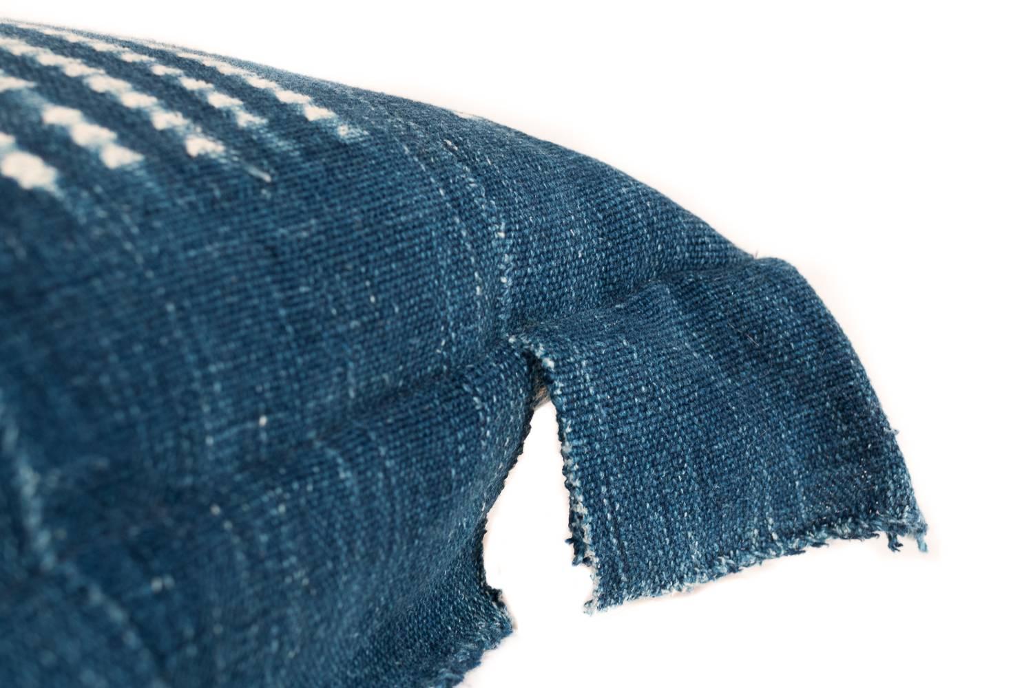American Indigo Dyed African Cotton Pillow/Bohlster