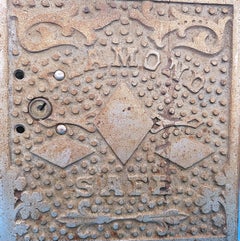 Antique Cast Iron Diamond Safe & Jewelry Casket Box, Circa 1895