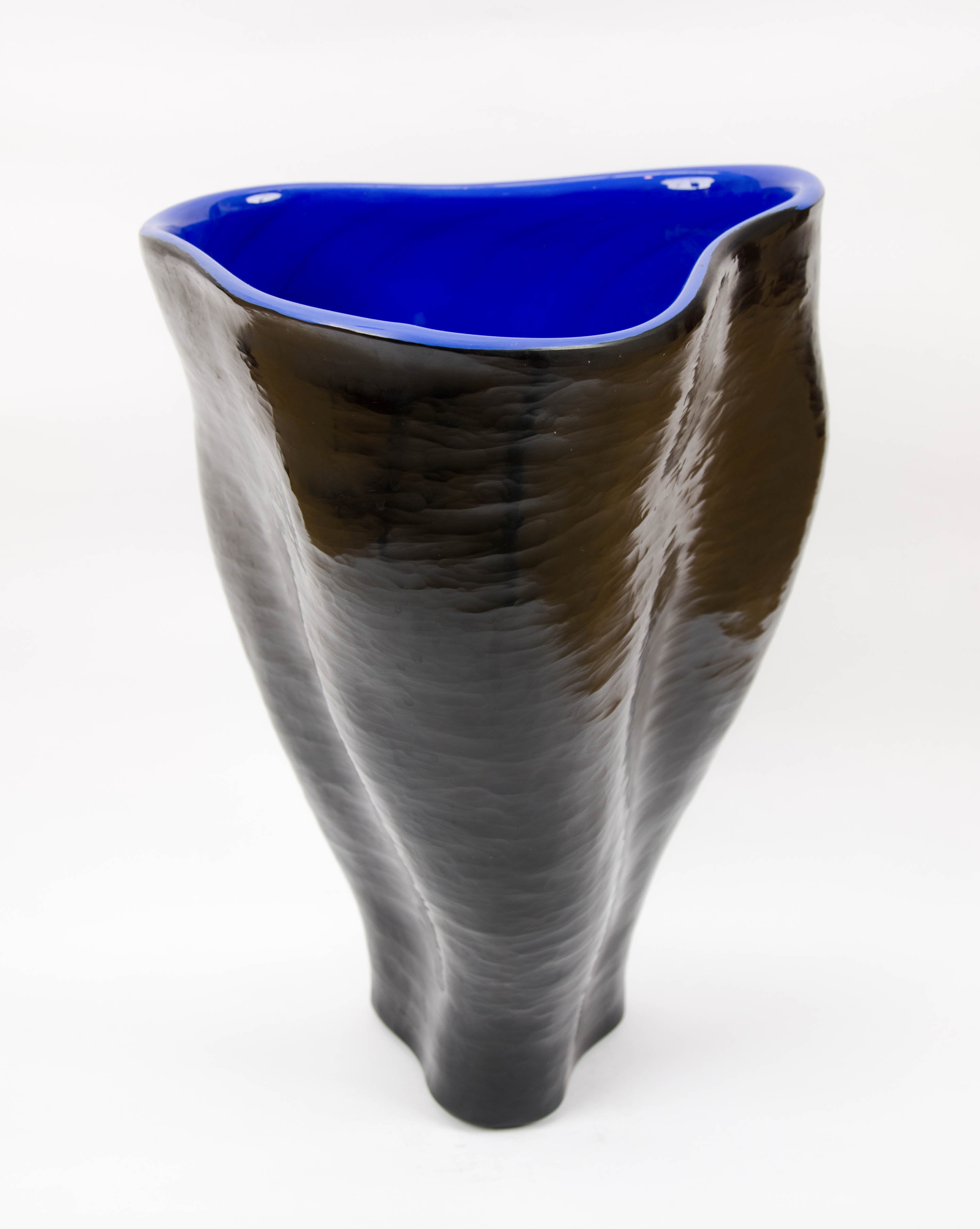 Sculptural Glass Vase by Massimo Micheluzzi