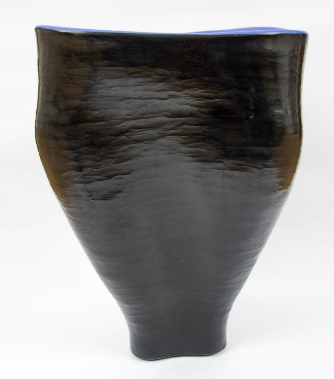 Sculptural Glass Vase by Massimo Micheluzzi In Excellent Condition In London, GB
