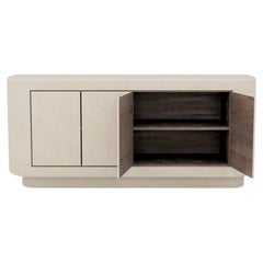 Credenza contemporanea in gesso con interni in noce di Isabelle Beaumont