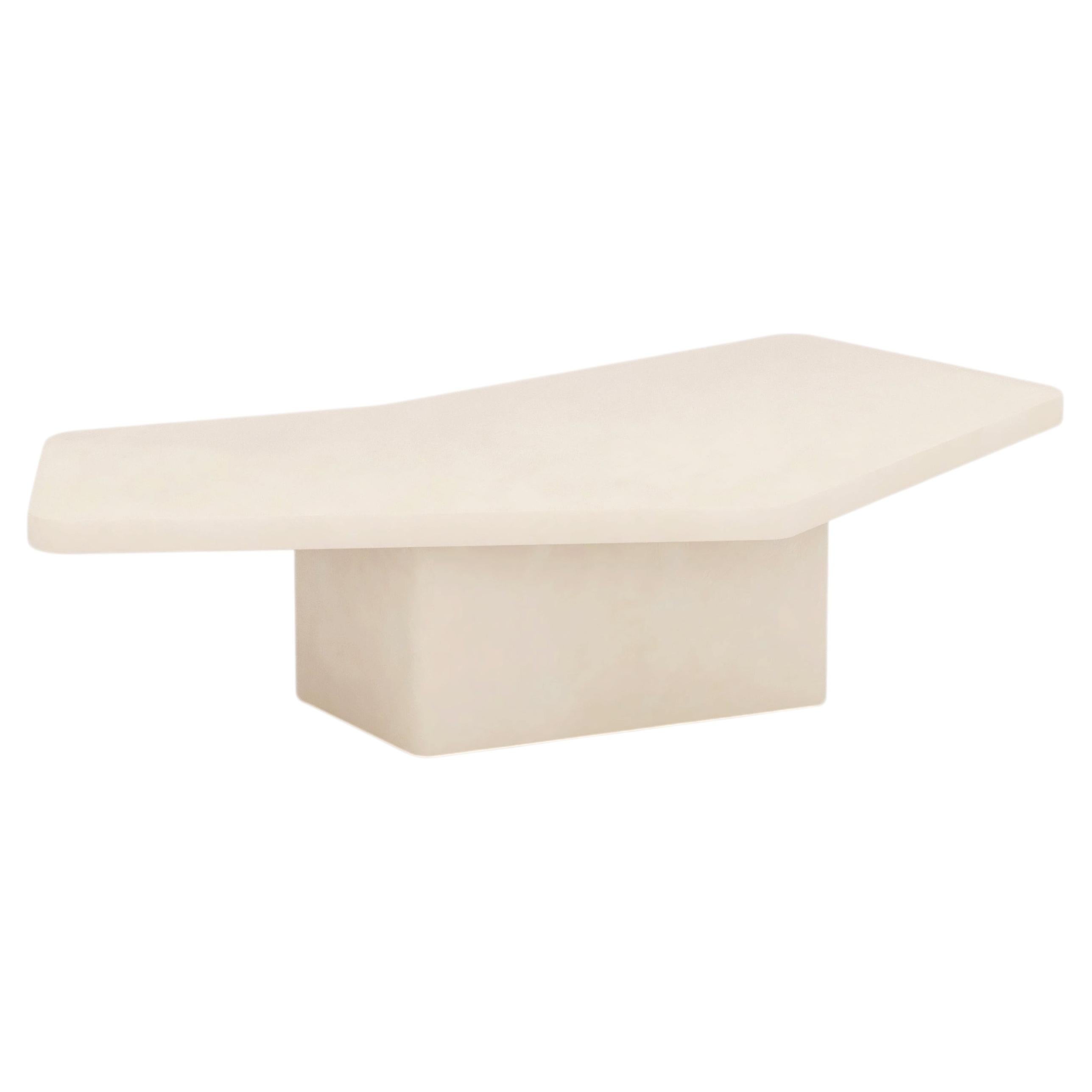 Customizable Handmade Plaster Textured Coffee Table, Abstract Shape, A130 For Sale
