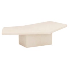 Customizable Handmade Plaster Textured Coffee Table, Abstract Shape, A130