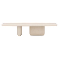 Customizable Handmade Plaster Sculptural Coffee Table, Danish Oval, DO180