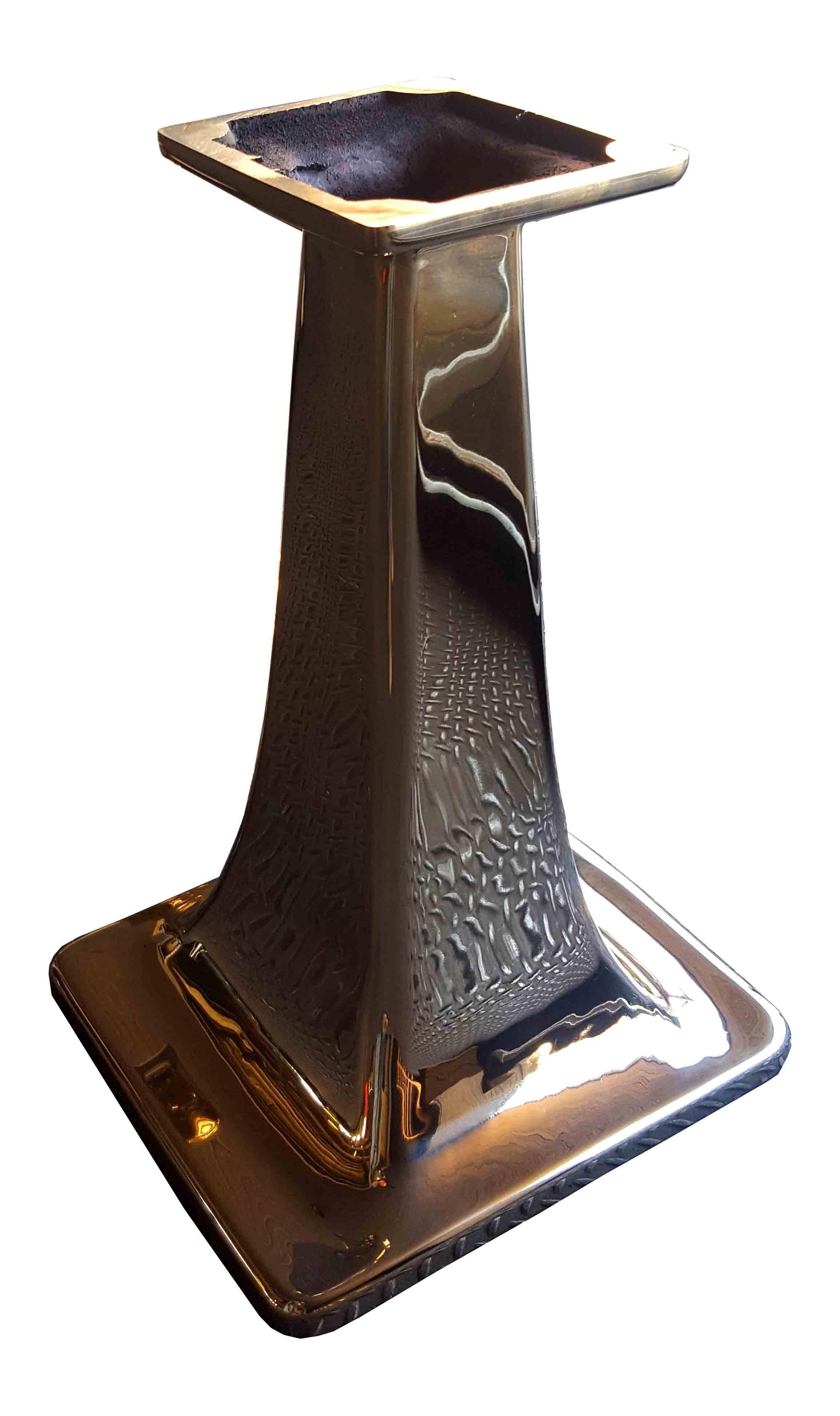 Contemporary Solid Cast Bronze Pedestal Table Base For Sale