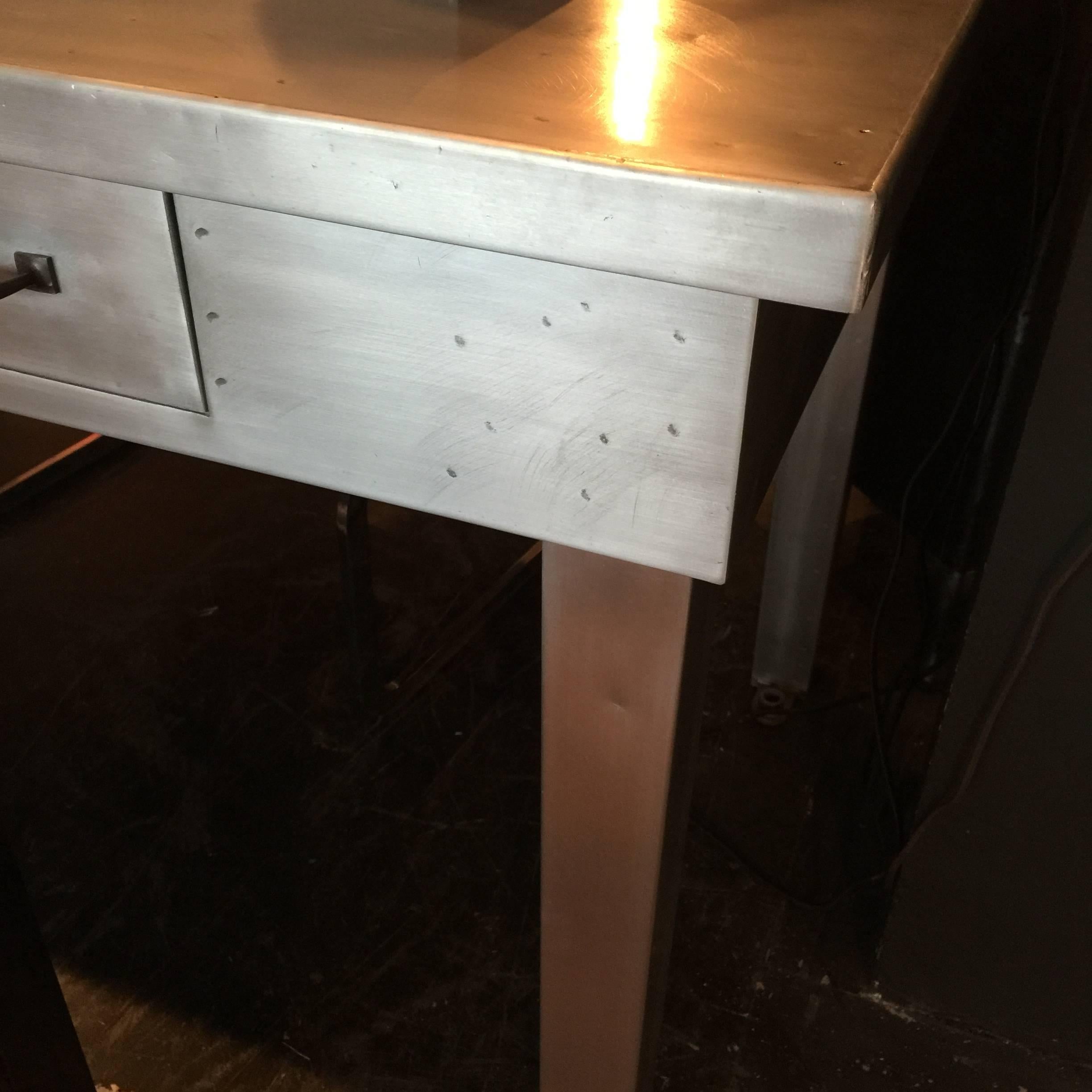 Aluminum Ship's Table In Good Condition In Seattle, WA