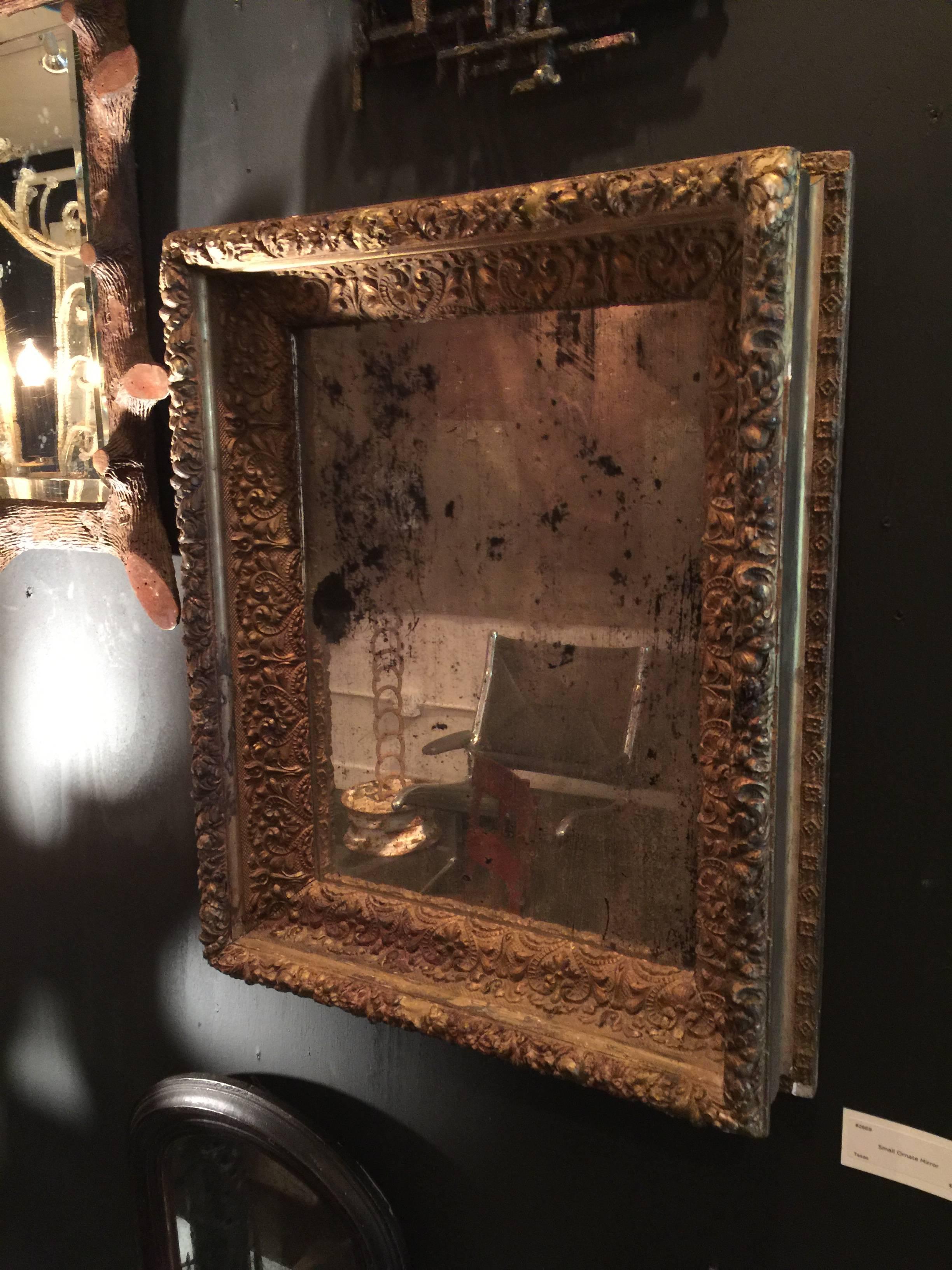 Early 20th Century Ornate Small Mirror