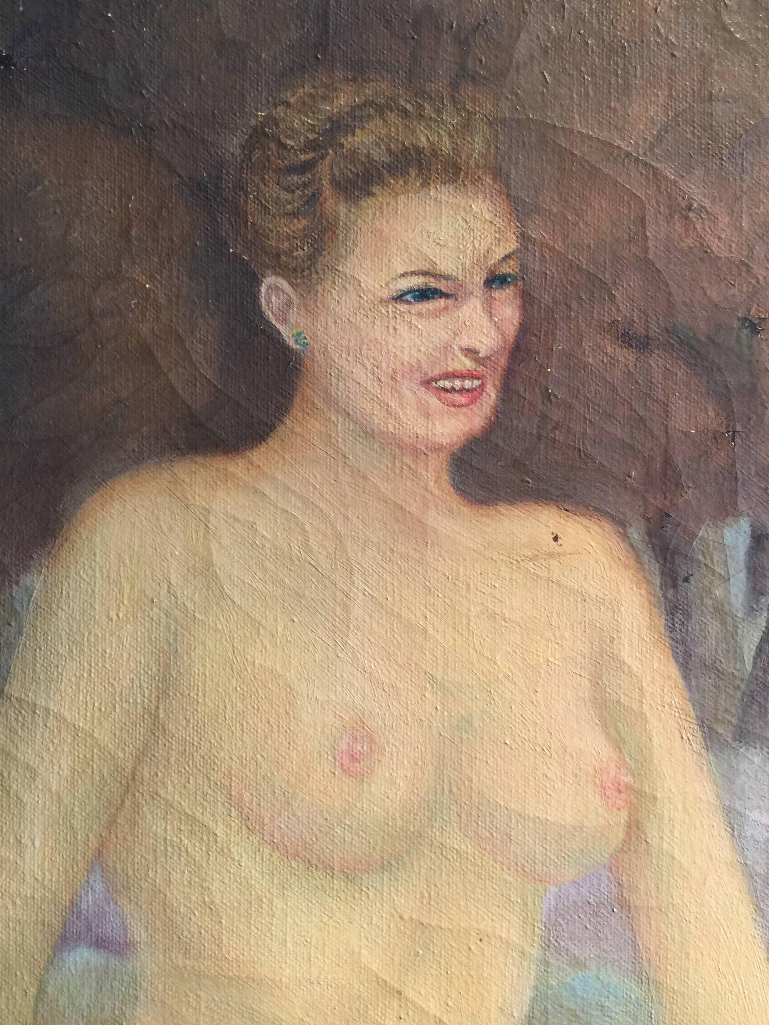 Mid-20th Century Bathing Beauties, Canvas Painting