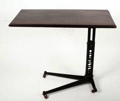 Adjustable Height Wood Top Table