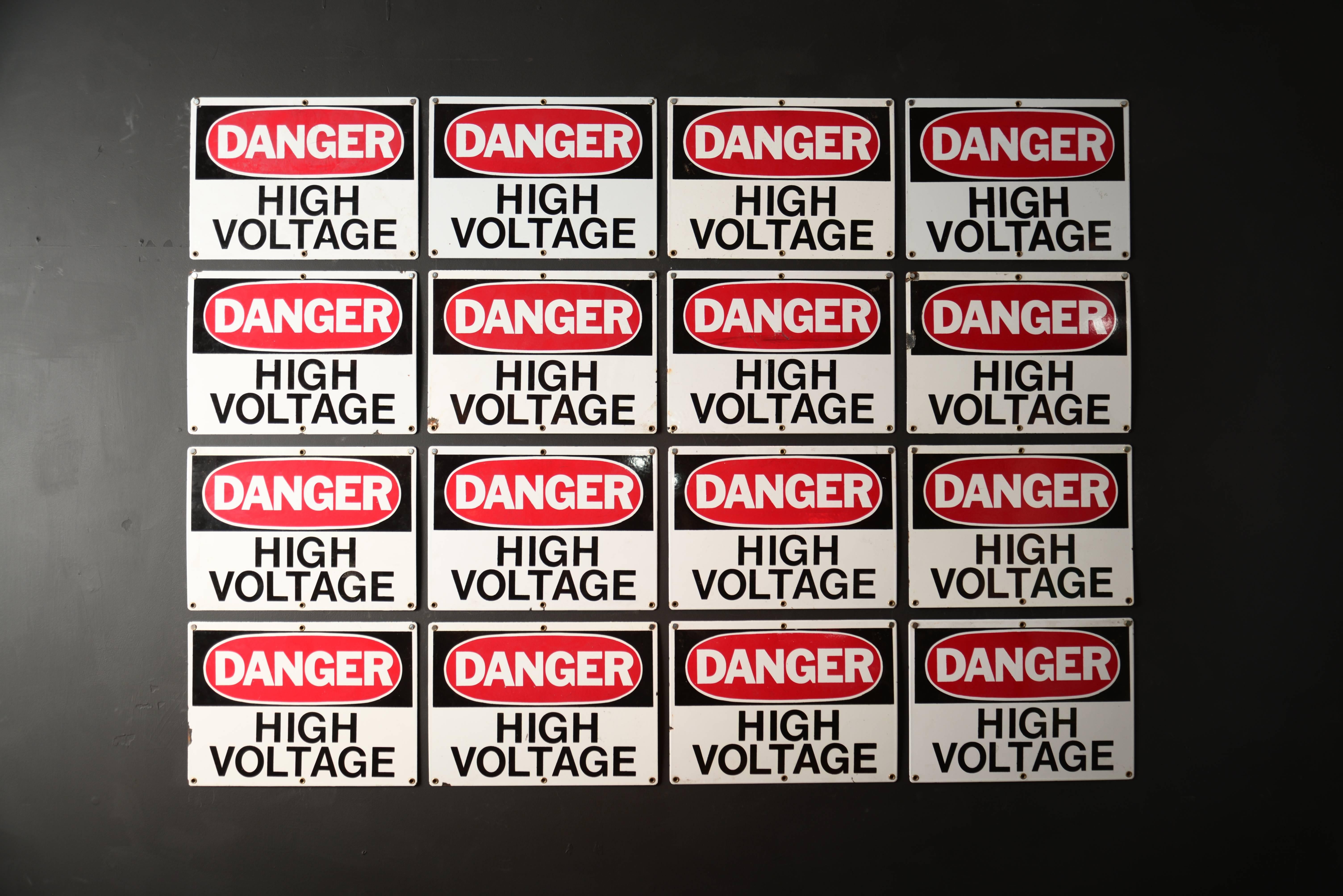 American Vintage High Voltage Sign Collage