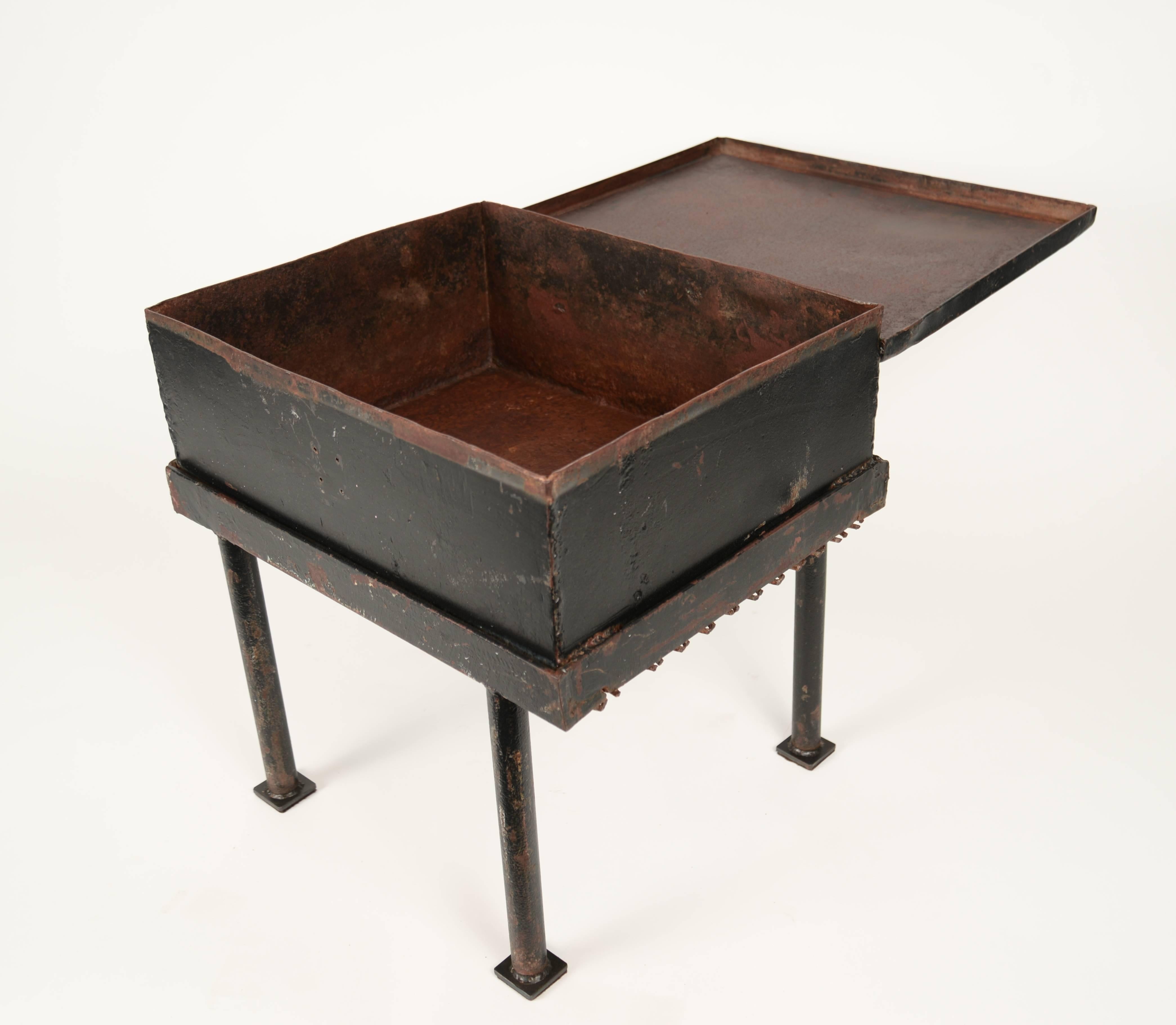 Early 20th Century Strong Box Side Table