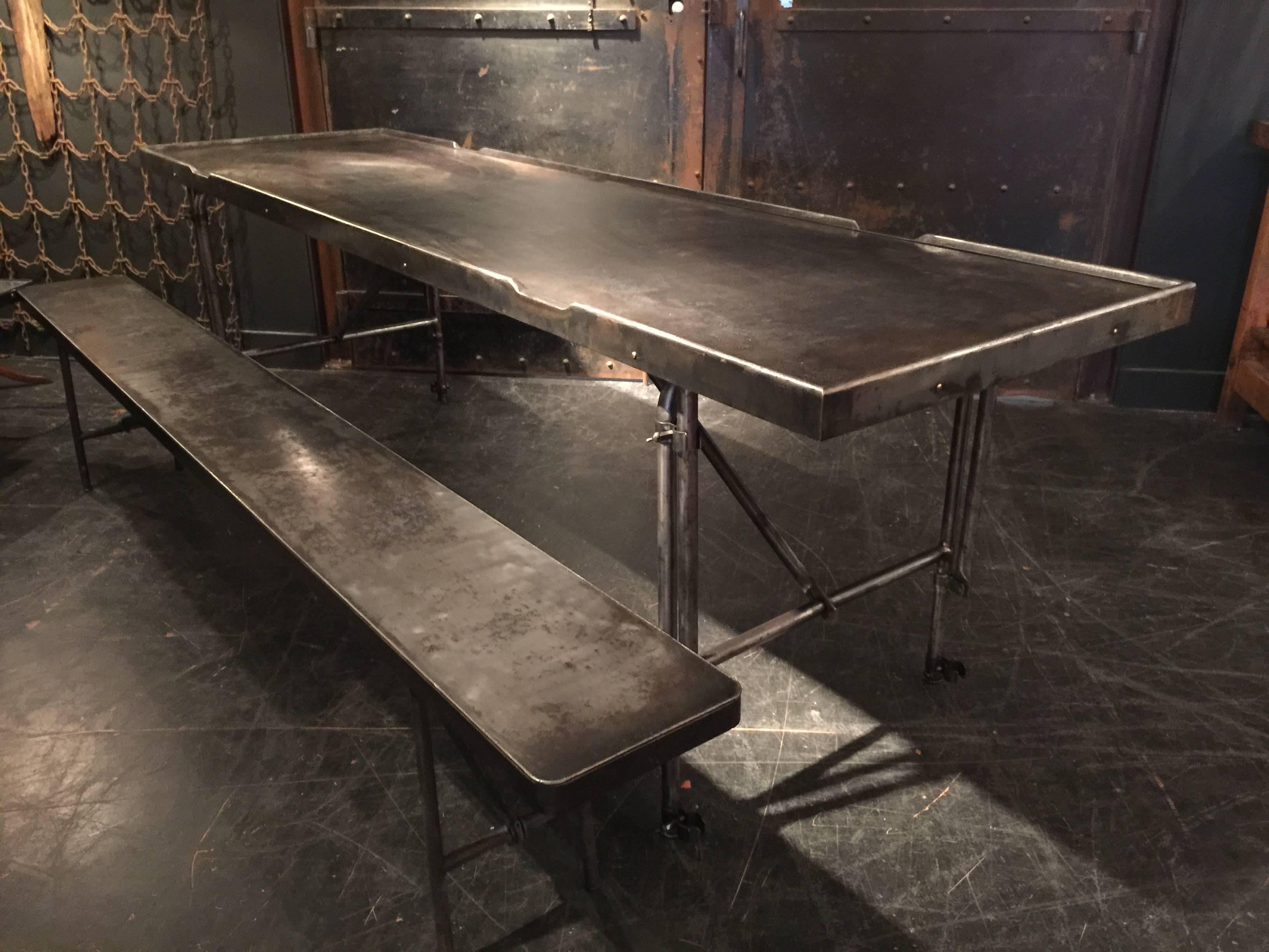 Folding Steel Ship's Dining Table 2