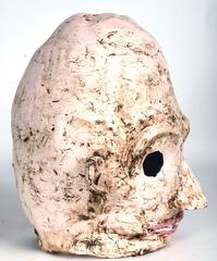 Large Ceramic Alien Head in Flesh Tones