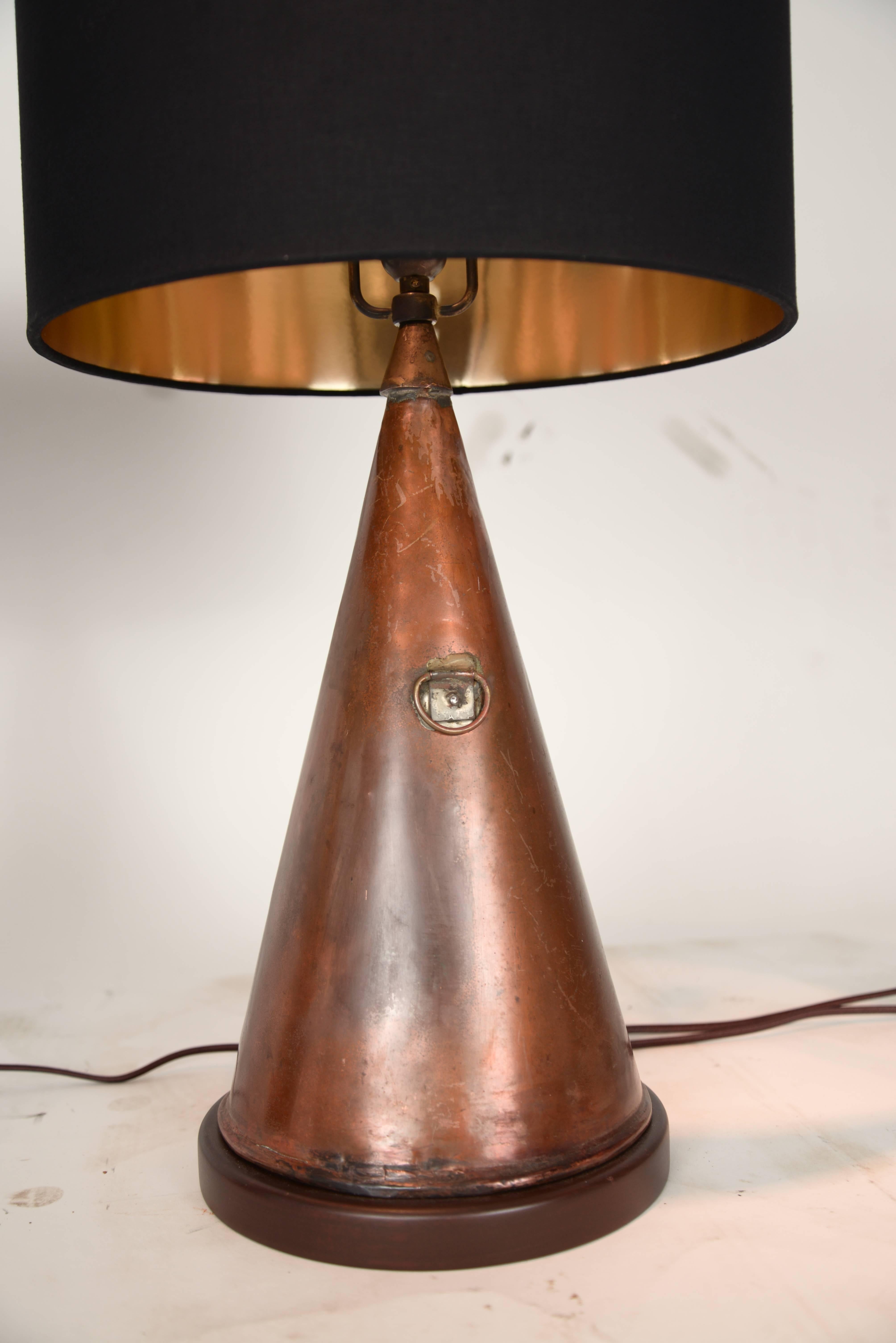Copper Foghorn Table Lamps