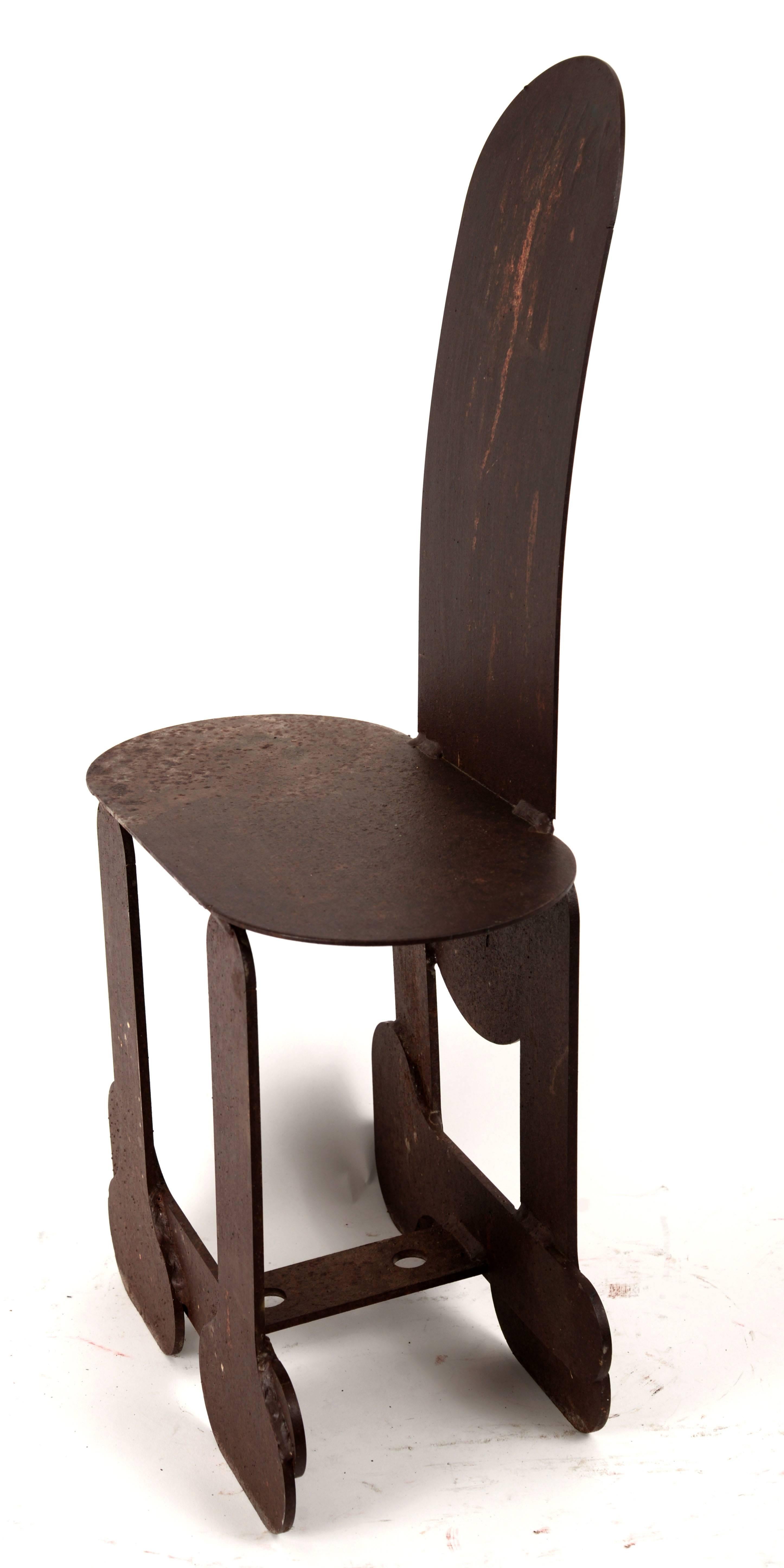 American Phallic Steel Chair For Sale