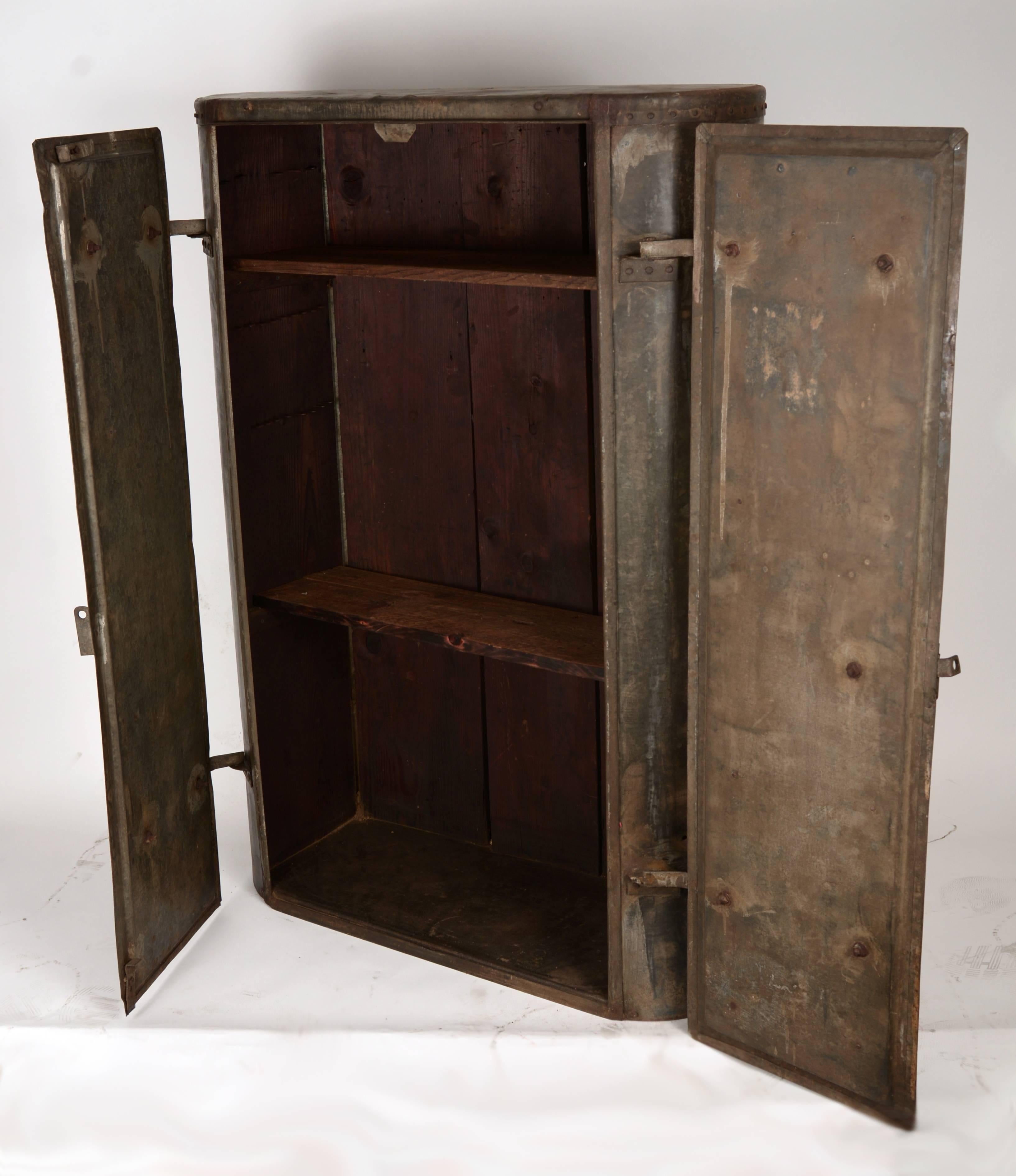 Early 20th Century Galvanized Cabinet