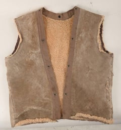 Painted Shearling Vest