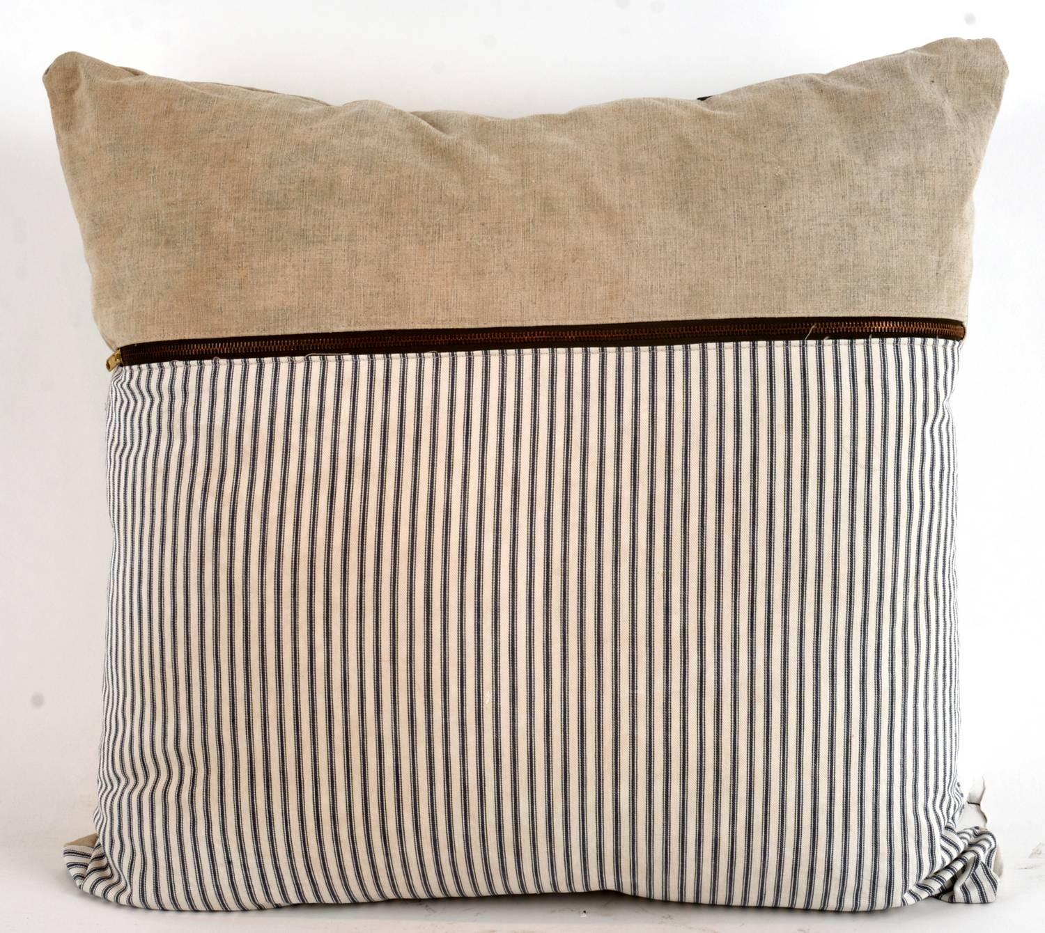 These pillows have a perfectly relaxed look including expected wear and tear to the vintage material. This is intentional and we believe it adds to the beauty and unique character of pillow .


 