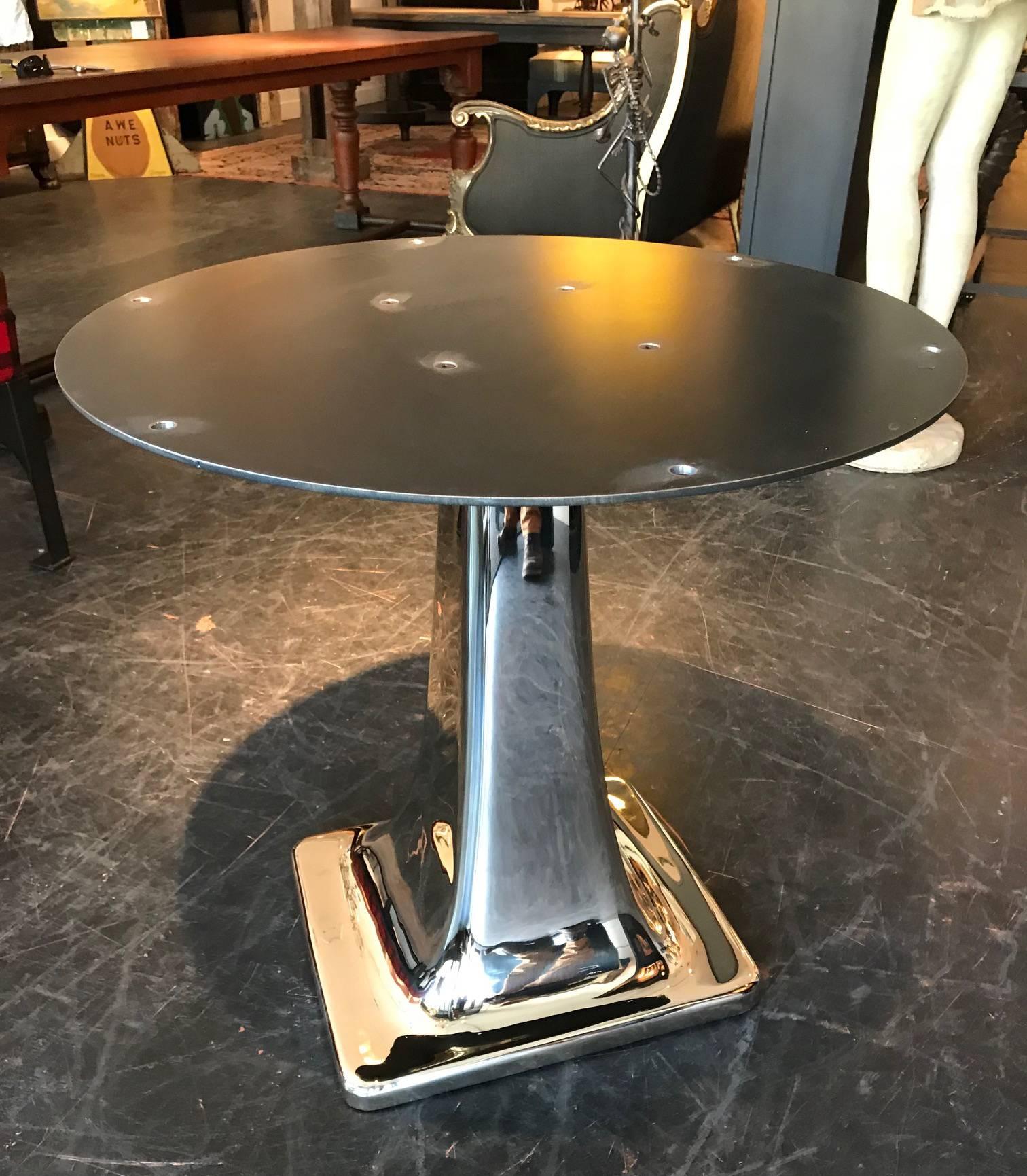 American Solid Cast Bronze Pedestal Table Base For Sale