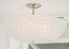 Shimmery Italian Textured Semi Flush Ceiling Light
