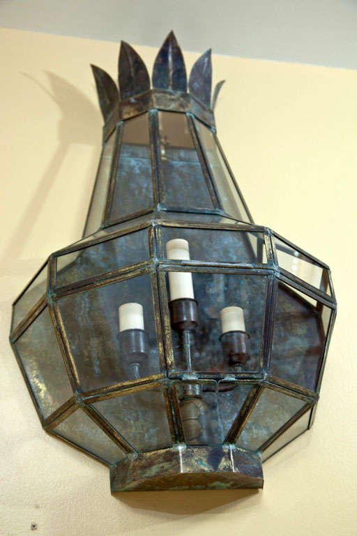 Contemporary Large Pair of Italian Wall Lights