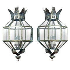 Italian Brass Acanthus Lantern