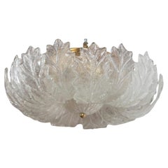 Mid Century Italian Curling Leaf Ceiling Fixture