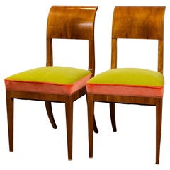 Pair Of 19th Century Austrian Neoclassical  Biedermeier Side Chairs